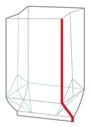 corner seal side gusset pouch